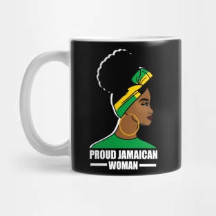 Proud Afro Jamaican Woman, Jamaica Flag Mug